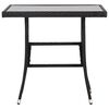 vidaXL 3 Piece Garden Dining Set Poly Rattan Black