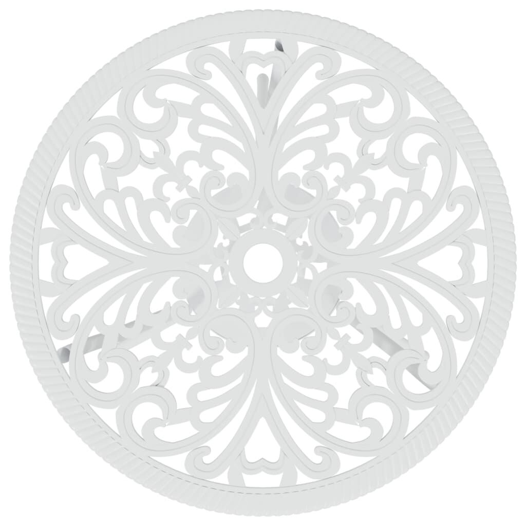 vidaXL 3 Piece Bistro Set Cast Aluminium White
