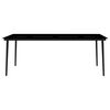 vidaXL 9 Piece Garden Dining Set with Cushions Black