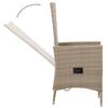 vidaXL 7 Piece Garden Dining Set Poly Rattan Beige