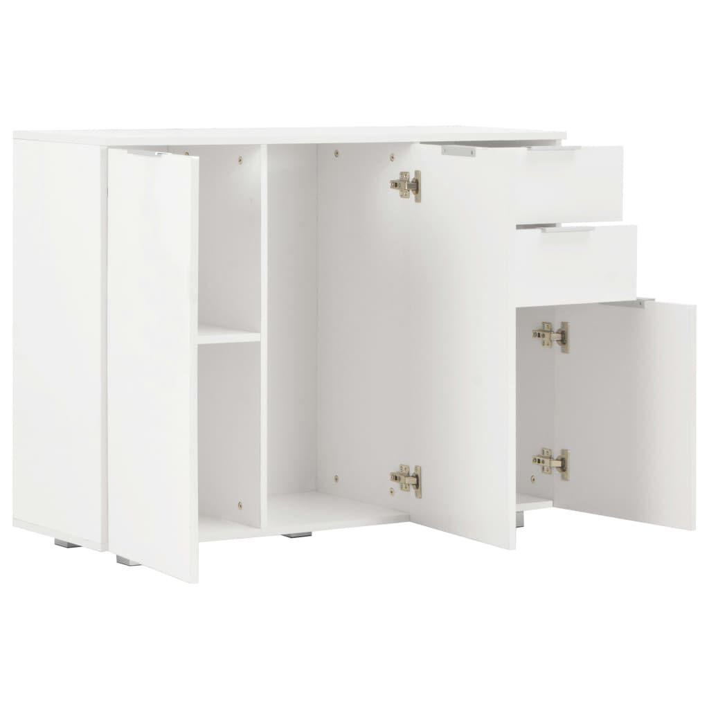 vidaXL Sideboard High Gloss White 107x35x80.5 cm