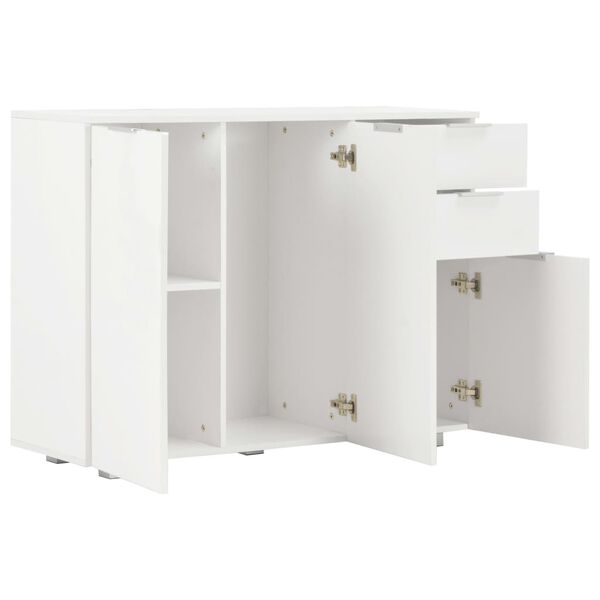 vidaXL Sideboard High Gloss White 107x35x80.5 cm