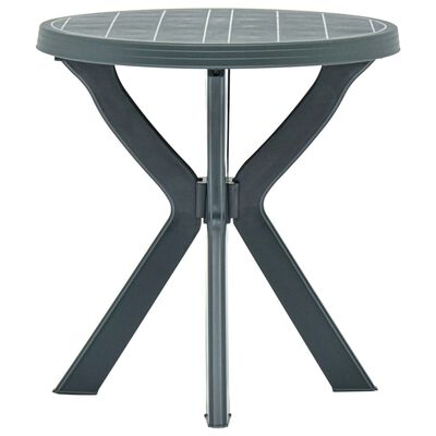 vidaXL Bistro Table Green Ø70 cm Plastic, green vidaXL Bistro Table Green Ø70 cm Plastic