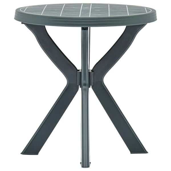 vidaXL Bistro Table Green Ø70 cm Plastic