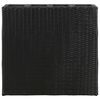 vidaXL Garden Raised Bed with 4 Pots 2 pcs Poly Rattan Black(2x41084)