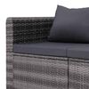 vidaXL Garden Corner Sofas 2 pcs Grey Poly Rattan