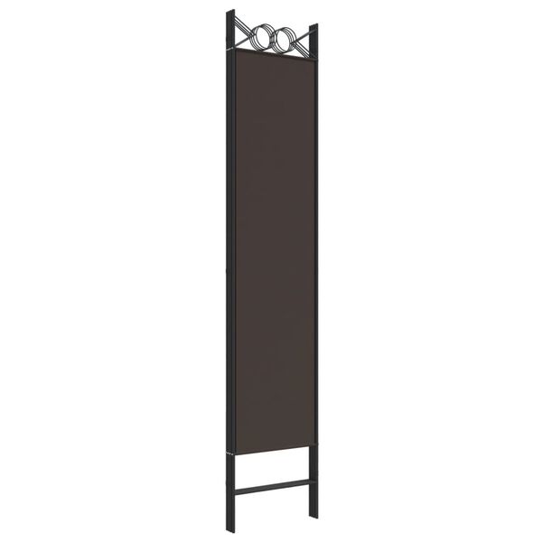 vidaXL 4-Panel Room Divider Brown 160x200 cm Fabric