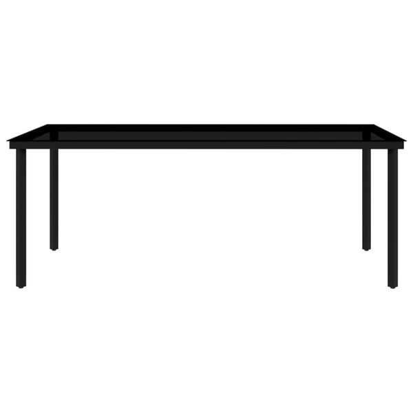 vidaXL 9 Piece Garden Dining Set with Cushions Black