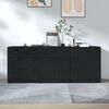 vidaXL 3 Piece Sideboards Black Engineered Wood