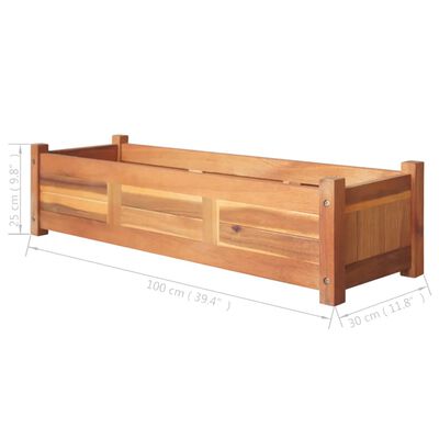 vidaXL Garden Raised Beds 2 pcs Acacia Wood 100x30x25 cm,  vidaXL Garden Raised Beds 2 pcs Acacia Wood 100x30x25 cm