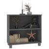 vidaXL Sideboard HAMAR Dark Grey 85x35x80 cm Solid Wood Pine