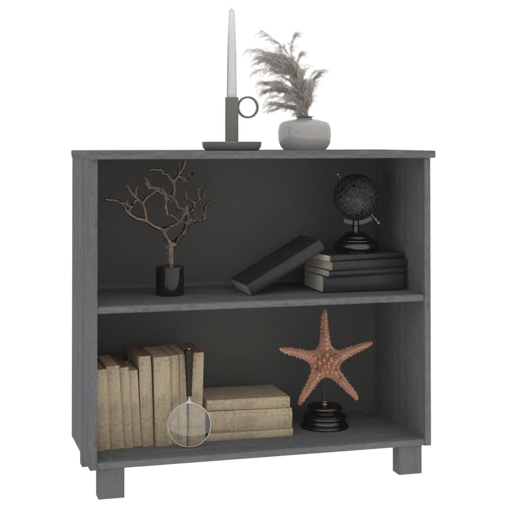 vidaXL Sideboard HAMAR Dark Grey 85x35x80 cm Solid Wood Pine