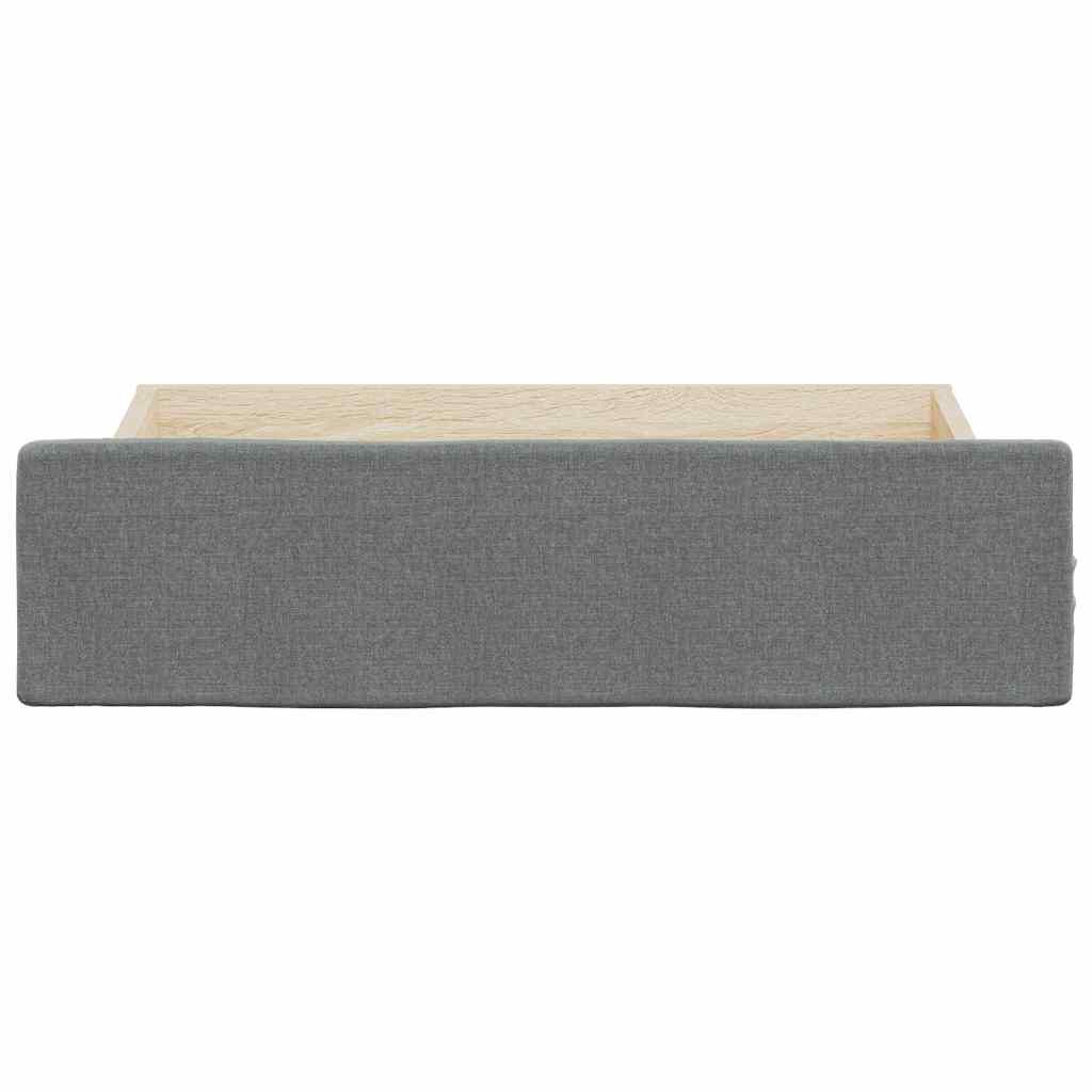 vidaXL Bed Drawers 2 pcs Dark Grey Engineered Wood and Fabric