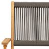 vidaXL Garden Chairs 2 pcs Grey Solid Wood Acacia and Polypropylene