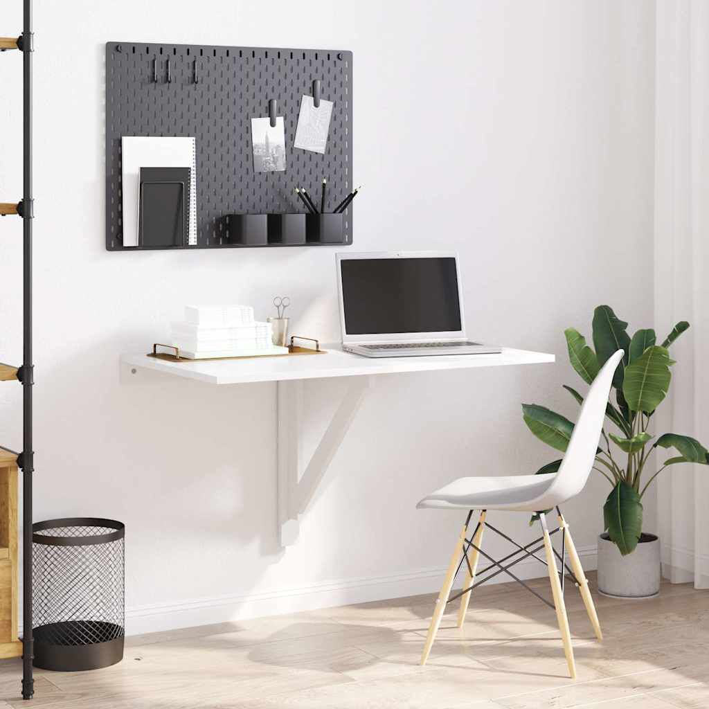 vidaXL Folding Wall Table White 100x60 cm