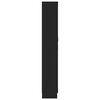vidaXL Vitrine Cabinet Black 82.5x30.5x185.5 cm Engineered Wood