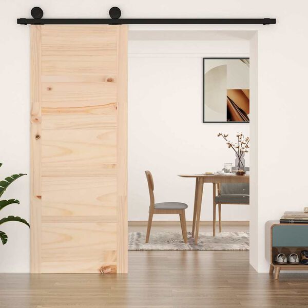 vidaXL Barn Door 80x1.8x204.5 cm Solid Wood Pine