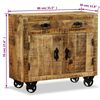 vidaXL Sideboard with 2 Drawers and 1 Cabinet Rough Mango Wood