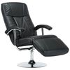 vidaXL TV Armchair Black Faux Leather