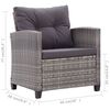 vidaXL 6 Piece Garden Sofa Set with Cushions Poly Rattan Dark Grey