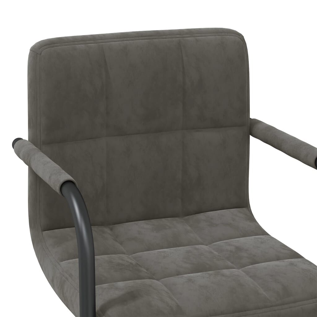 vidaXL Swivel Dining Chairs 4 pcs Dark Grey Velvet