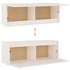 vidaXL TV Cabinets 3 pcs White Solid Wood Pine