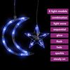 vidaXL Star and Moon Fairy Lights Remote Control 138 LED Blue