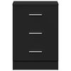 vidaXL Bedside Cabinets 2 pcs Black 38x35x56 cm Engineered Wood