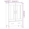 vidaXL Highboard Black 70x31x115 cm Engineered Wood
