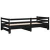 vidaXL Pull-out Day Bed without Mattress Black 2x(90x200)cm