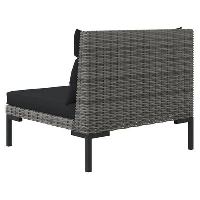 vidaXL Garden Sofas 2pcs with Cushions Half Round Poly Rattan,  vidaXL Garden Sofas 2pcs with Cushions Half Round Poly Rattan