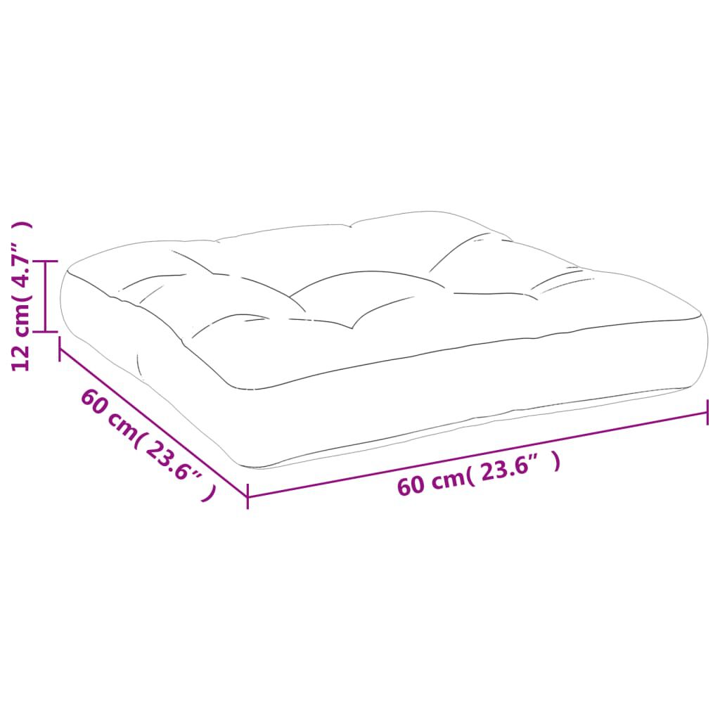 vidaXL Pallet Cushions 2 pcs Taupe Fabric