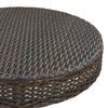 vidaXL Garden Table Brown 75.5x106 cm Poly Rattan
