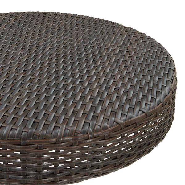vidaXL Garden Table Brown 75.5x106 cm Poly Rattan