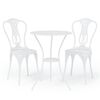 vidaXL Bistro Set | White | Cast aluminium | Small | Durable | Bistro Set