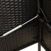 vidaXL Garden Bench with Cushions Black Poly Rattan