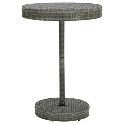 vidaXL 5 Piece Garden Bar Set with Cushions Poly Rattan Grey, grey vidaXL 5 Piece Garden Bar Set with Cushions Poly Rattan Grey