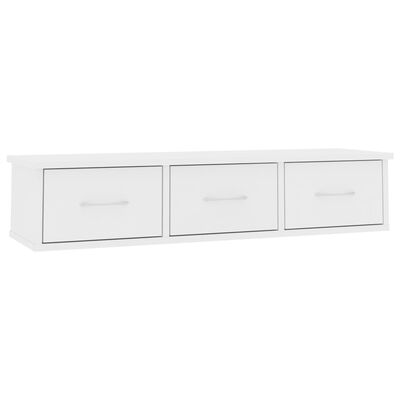 vidaXL Wall-mounted Drawer Shelf White 88x26x18.5 cm Engineered Wood, white vidaXL Wall-mounted Drawer Shelf White 88x26x18.5 cm Engineered Wood