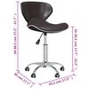 vidaXL Swivel Dining Chairs 2 pcs Brown Faux Leather