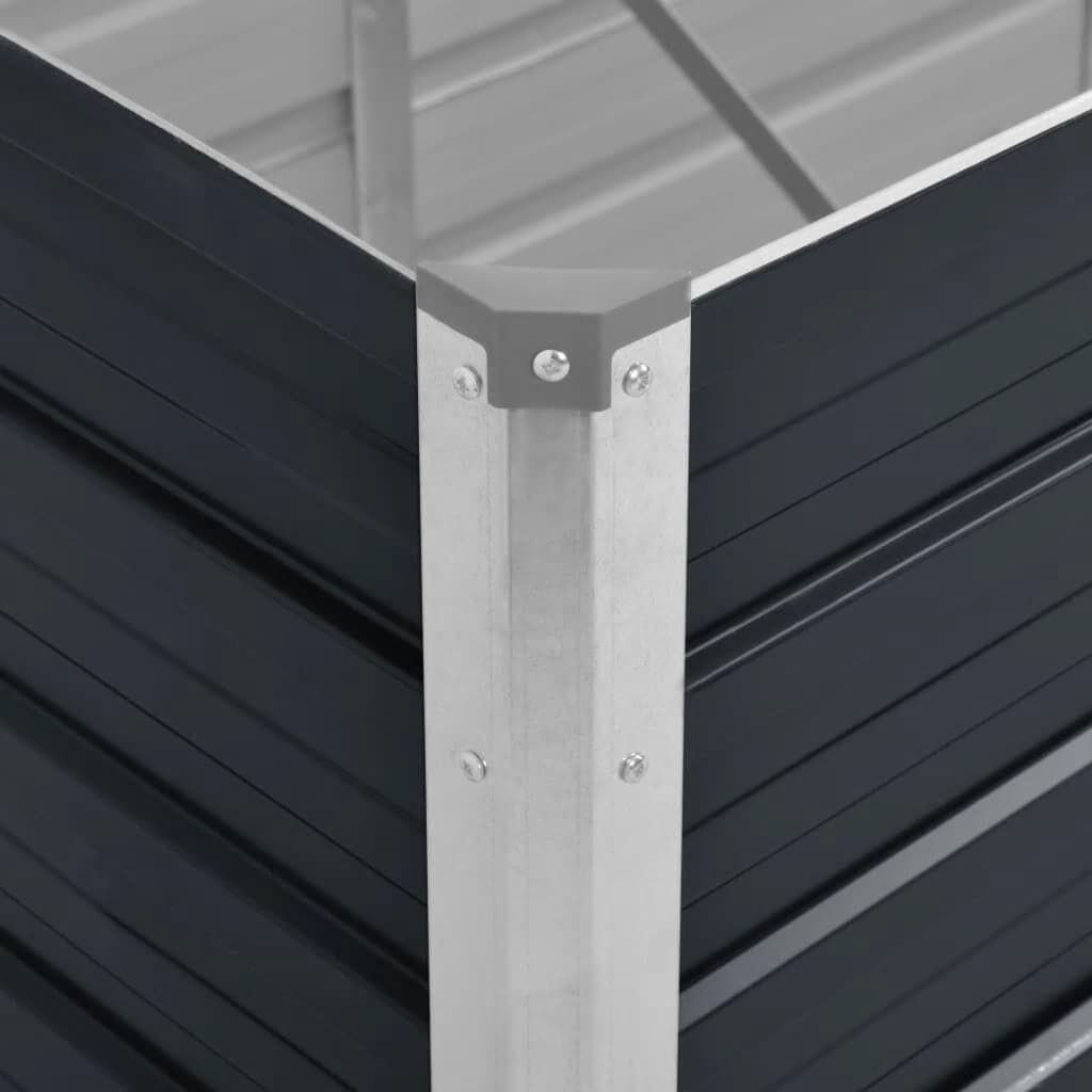 vidaXL Garden Raised Bed Anthracite 100x40x77 cm Galvanised Steel