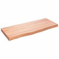 vidaXL Table Top Light Brown 100x40x(2-6) cm Treated Solid Wood Oak