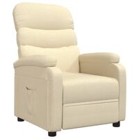vidaXL Recliner Chair Cream Fabric