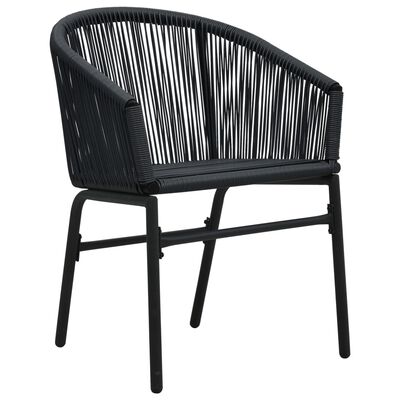 vidaXL Garden Chairs 2 pcs Black PE Rattan, black vidaXL Garden Chairs 2 pcs Black PE Rattan