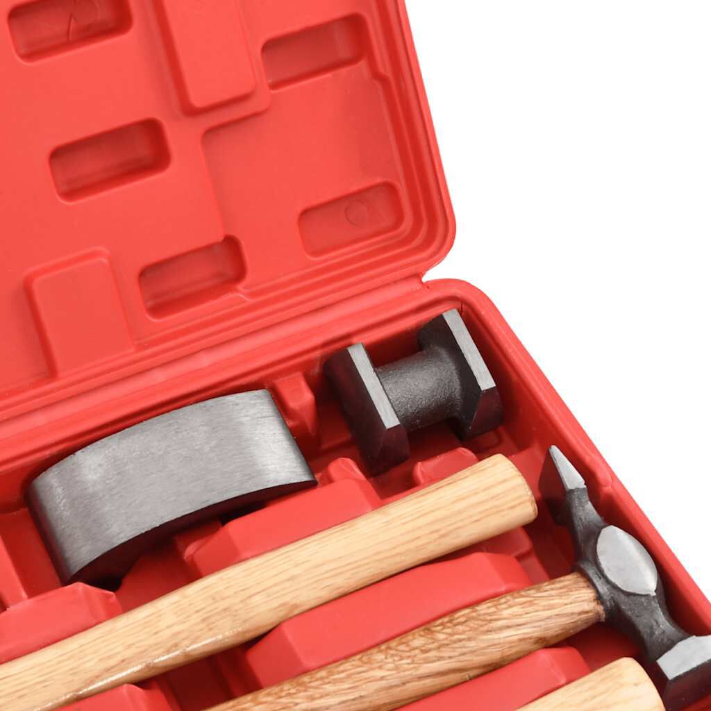 vidaXL 7-Piece Auto Body Hammer and Dolly Dent Repair Set