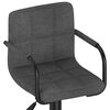 vidaXL Bar Stools 2 pcs Dark Grey Fabric