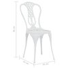 vidaXL 3 Piece Bistro Set Cast Aluminium White