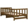 vidaXL Pull-out Day Bed without Mattress Honey Brown 2x(90x200)cm