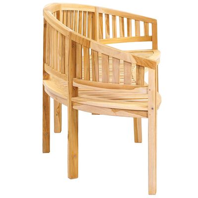 vidaXL Banana Bench 200 cm Solid Teak Wood,  vidaXL Banana Bench 200 cm Solid Teak Wood
