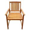 vidaXL Garden Chairs 2 pcs Solid Acacia Wood Brown