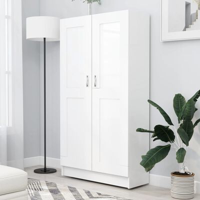 vidaXL Book Cabinet White 82.5x30.5x150 cm Engineered Wood, white vidaXL Book Cabinet White 82.5x30.5x150 cm Engineered Wood